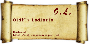Oláh Ladiszla névjegykártya
